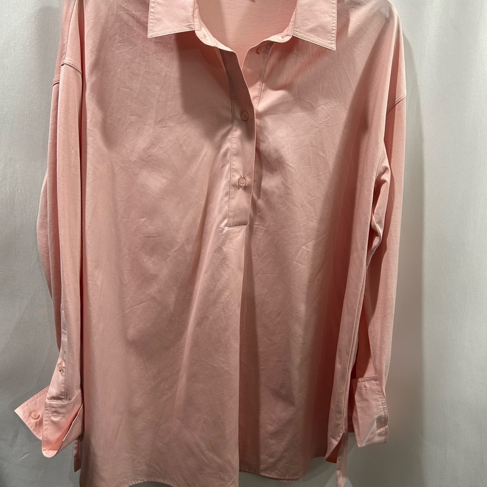 LN COS Minimalist Light Pink oversized Blouse mixed media